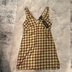 Motel Plaid Mini Dress XS
